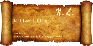 Nyilas Lilla névjegykártya